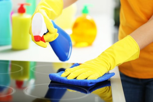 Waste handling, compliance, and governing law terms for cleaning service