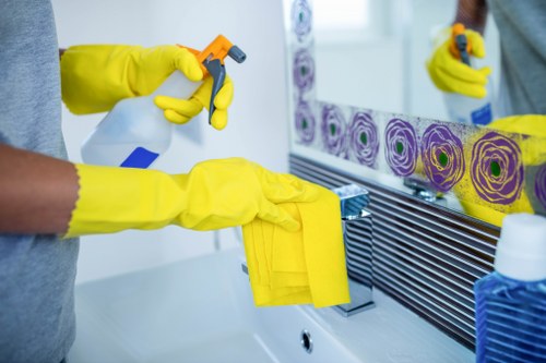 Freshly cleaned carpet after steam carpet cleaning in Motspur Park